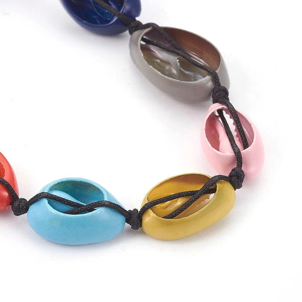 Cowrie shell natural bracelet with ocean shells for sea magic and feminine wisdom from The Witches Hollow UK