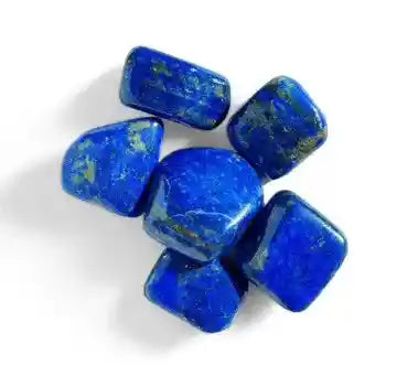 Lapis lazuli tumble stone with royal blue crystal for wisdom and truth from The Witches Hollow UK