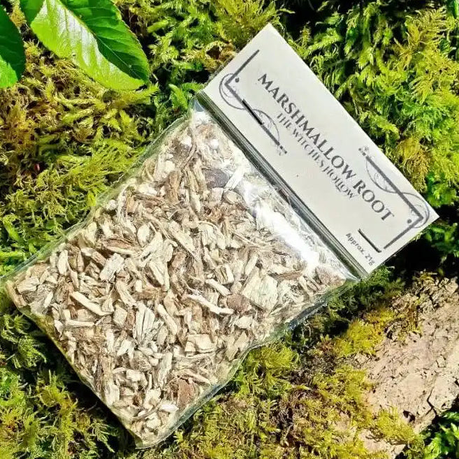 Marshmallow root dried herbs with soothing root for healing and protection magic from The Witches Hollow UK