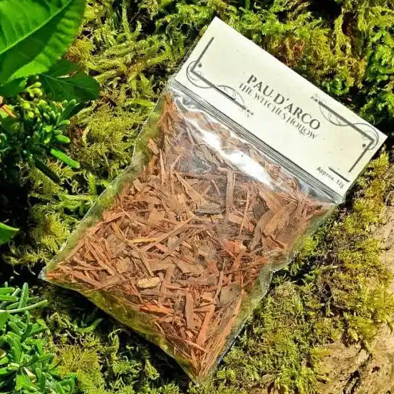 Pau darco dried herbs with healing bark for immune support and protection magic from The Witches Hollow UK