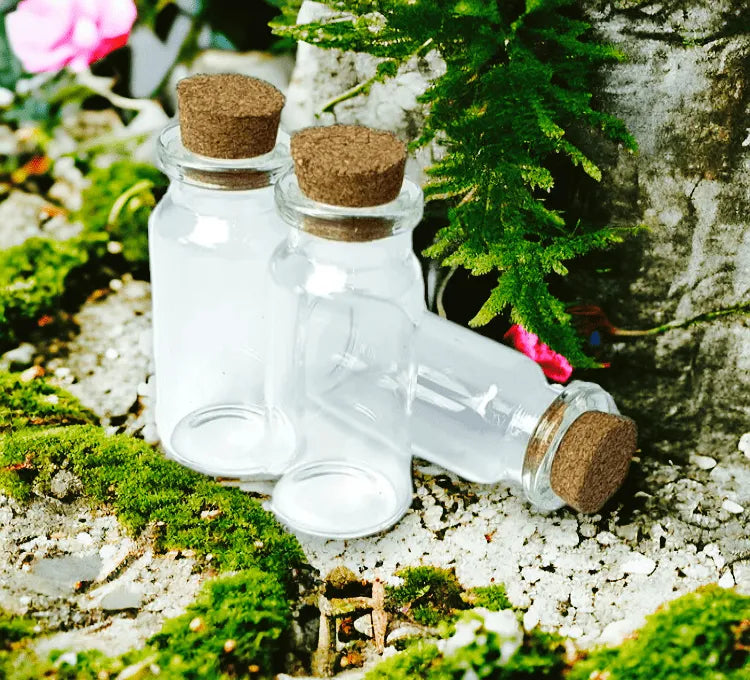 Spell jar glass vial cork for creating custom spell bottles and magical intentions from The Witches Hollow UK