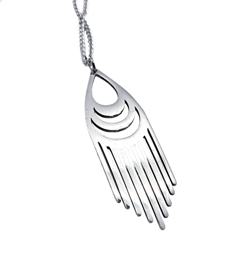 Teardrop dreamcatcher necklace with Native American inspired pendant for dream protection and guidance from The Witches Hollow UK