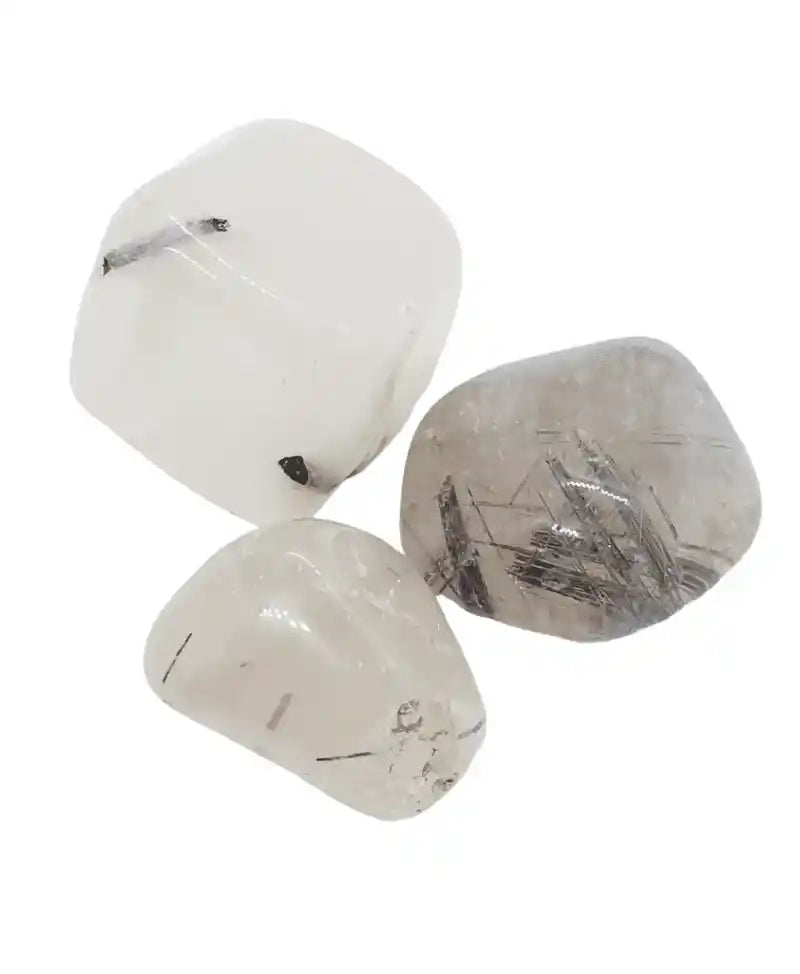 Tourmaline tumble stone with black crystal for powerful protection and negative energy clearing from The Witches Hollow UK