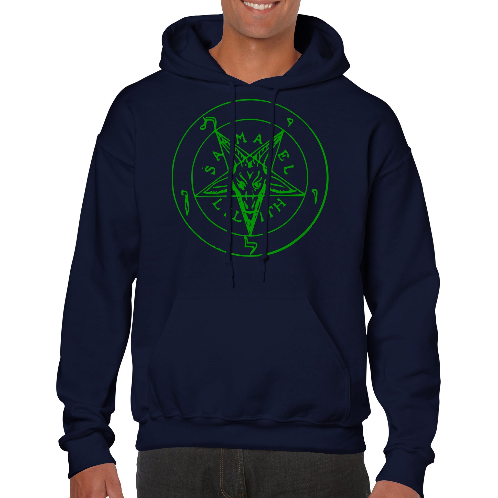 Seal of Baphomet Samael Lilith Hoodie - Green - The Witches Hollow