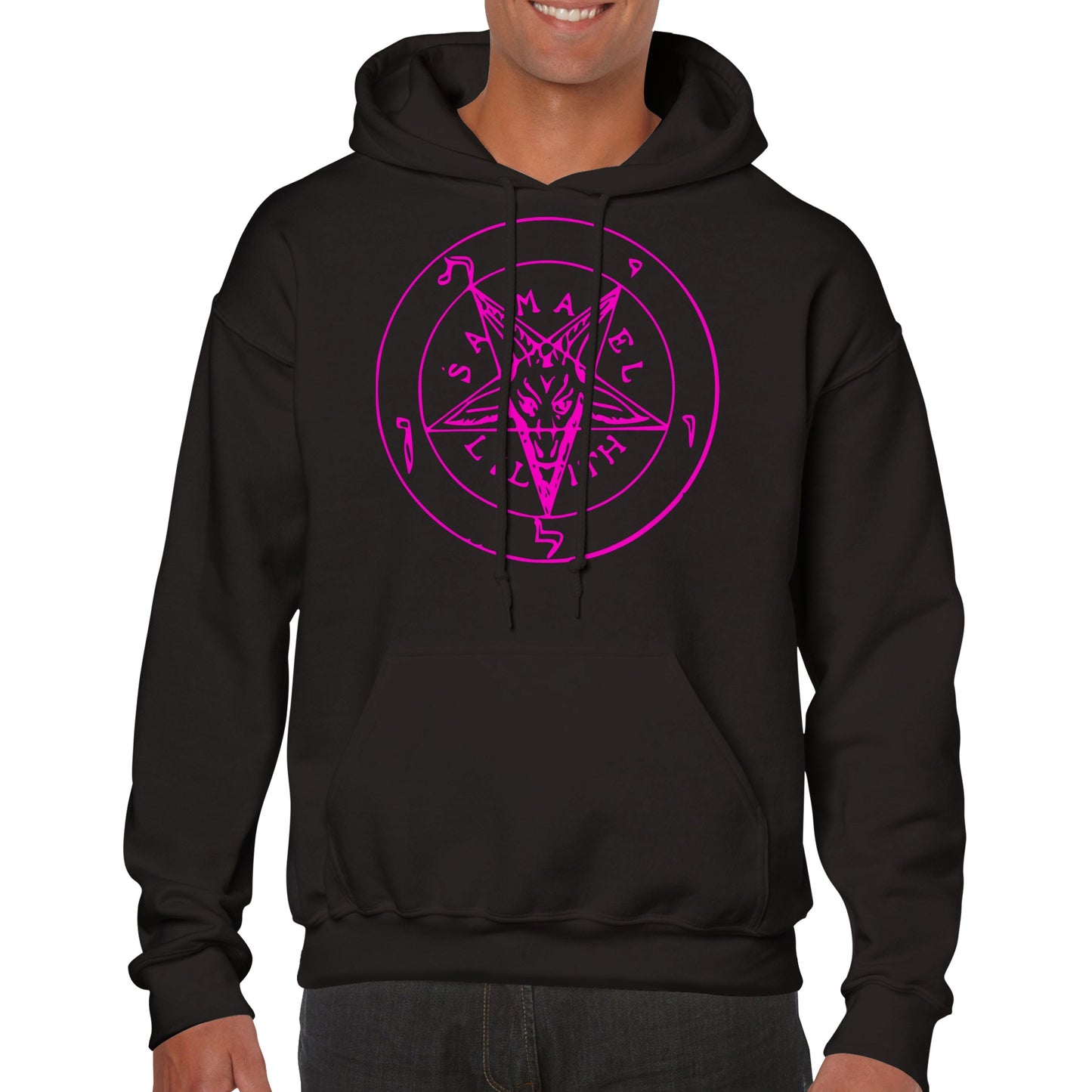 Seal of Baphomet Samael Lilith Hoodie - Pink - The Witches Hollow