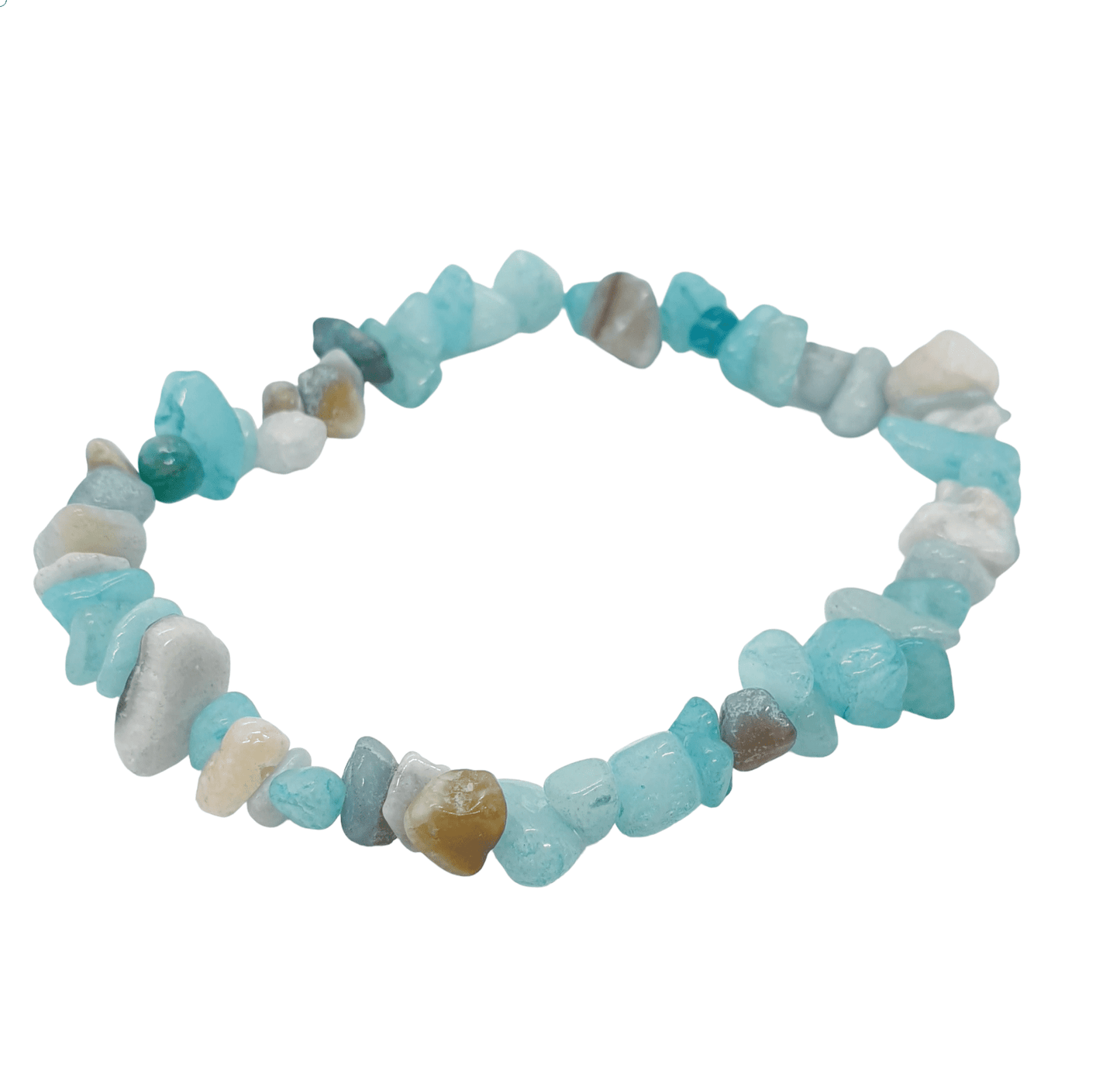 Flower Amazonite ~ Crystal Chip Healing Bracelet - The Witches Hollow