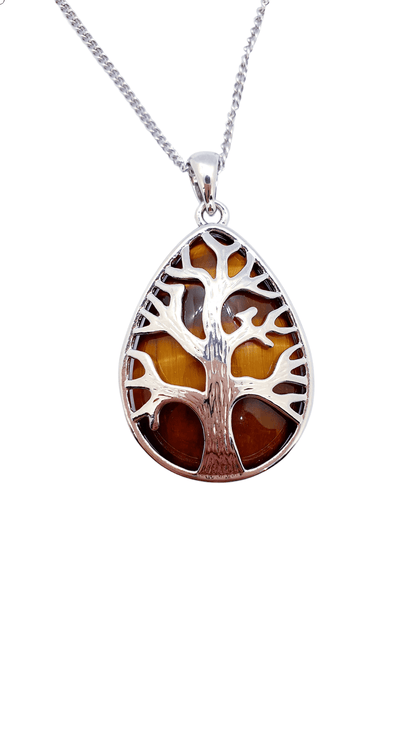 Teardrop Tree Pendant ~ Tigers Eye - The Witches Hollow