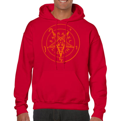 Seal of Baphomet Samael Lilith Hoodie - Orange - The Witches Hollow