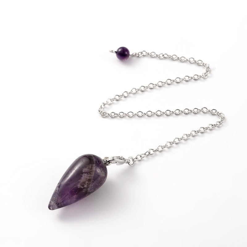 Dowsing Pendulum ~ Amethyst Teardrop - The Witches Hollow