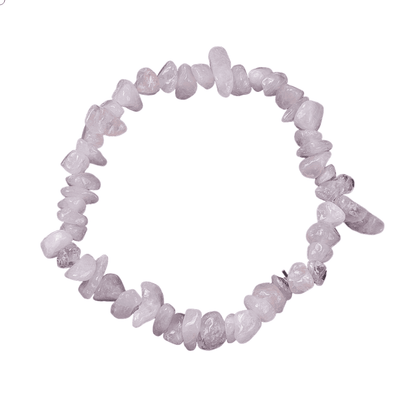 Rose Quartz ~ Crystal Chip Healing Bracelet - The Witches Hollow