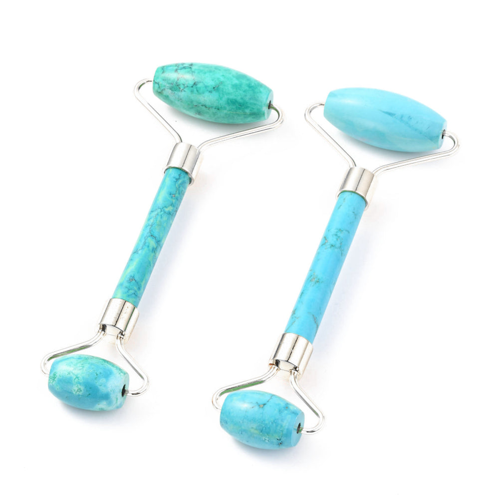 Natural Facial Massage Roller ~ Turquoise - The Witches Hollow