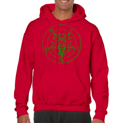 Seal of Baphomet Samael Lilith Hoodie - Green - The Witches Hollow