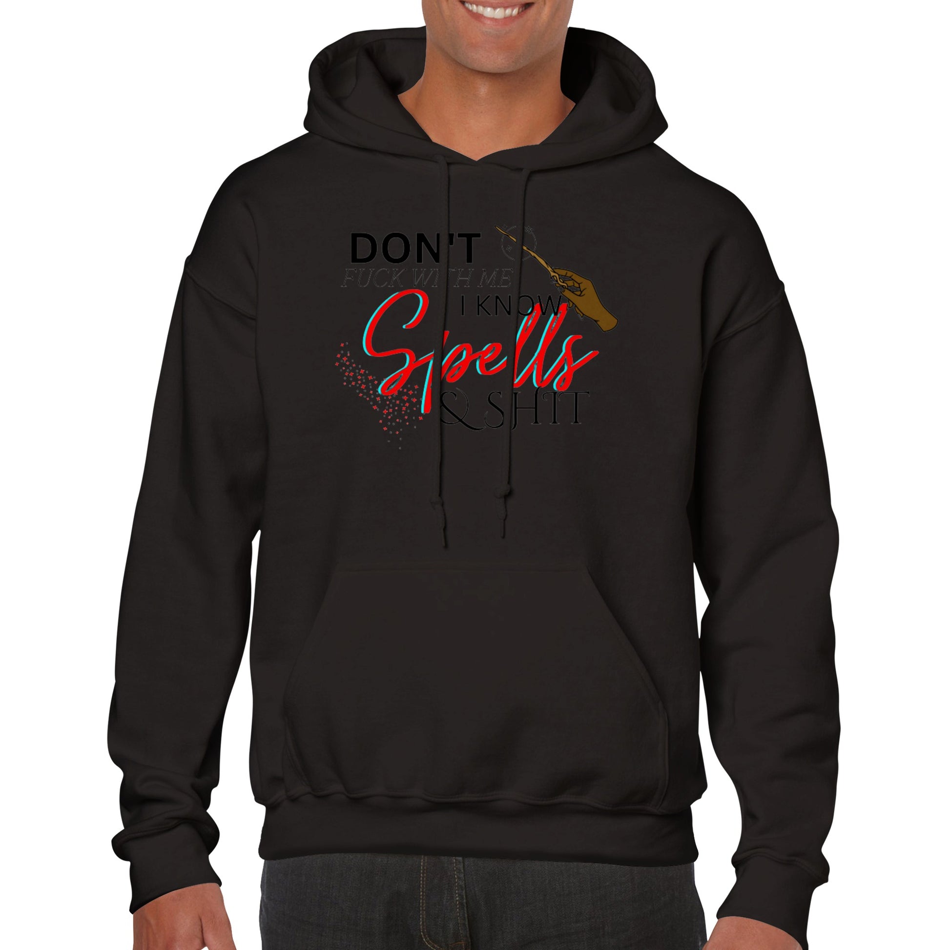 Don't Fuck With Me I Know Spells & Shit Hoodie - Red - The Witches Hollow