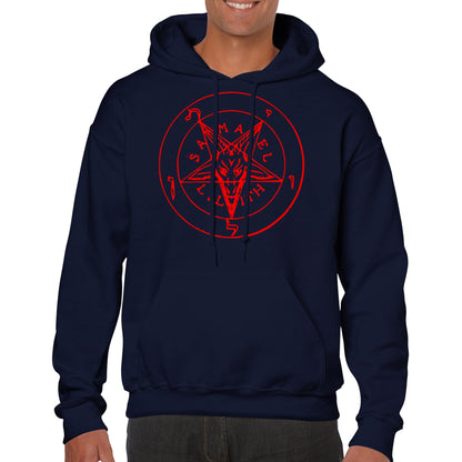 Seal of Baphomet Samael Lilith Hoodie - Red - The Witches Hollow