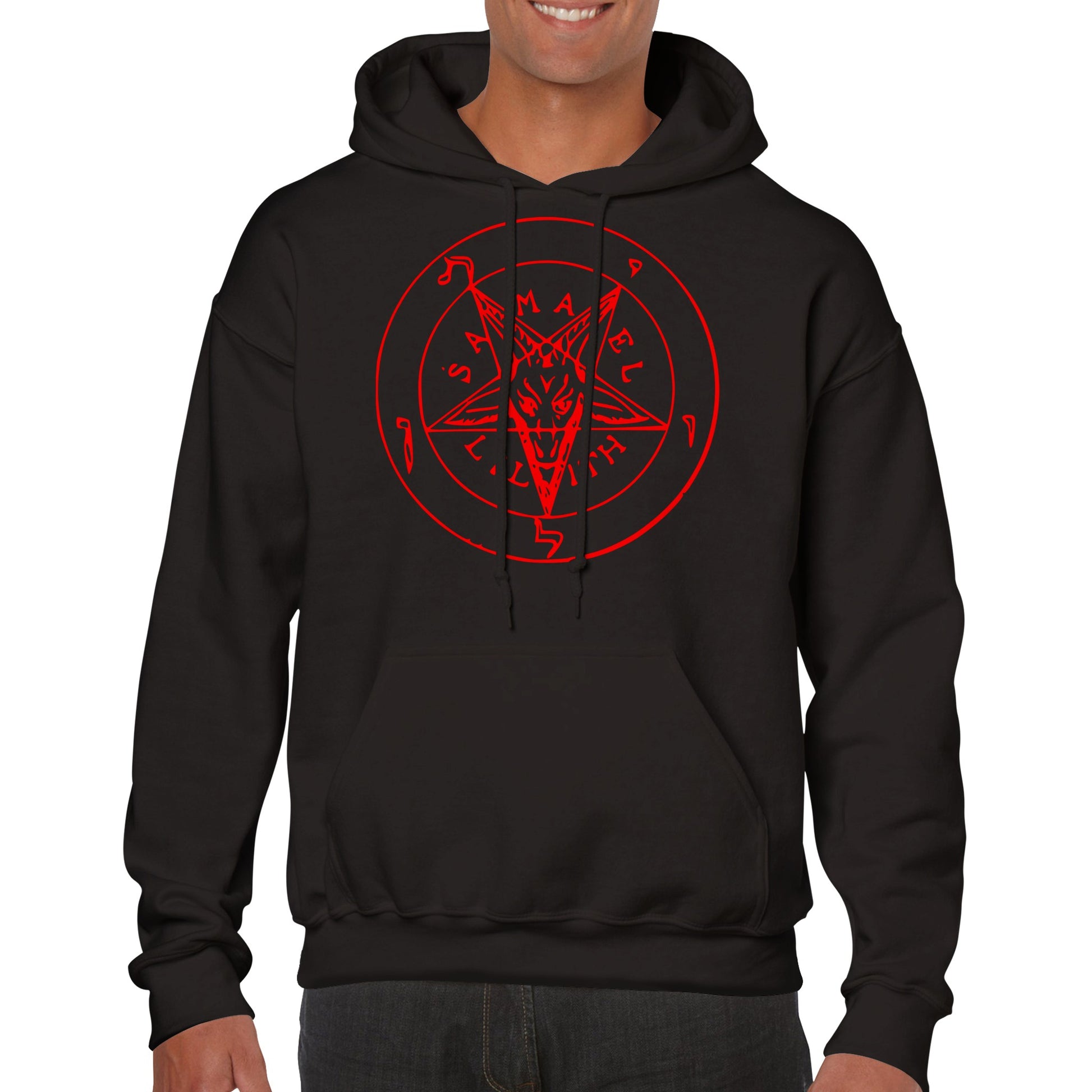 Seal of Baphomet Samael Lilith Hoodie - Red - The Witches Hollow