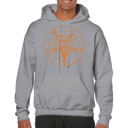 Seal of Baphomet Samael Lilith Hoodie - Orange - The Witches Hollow