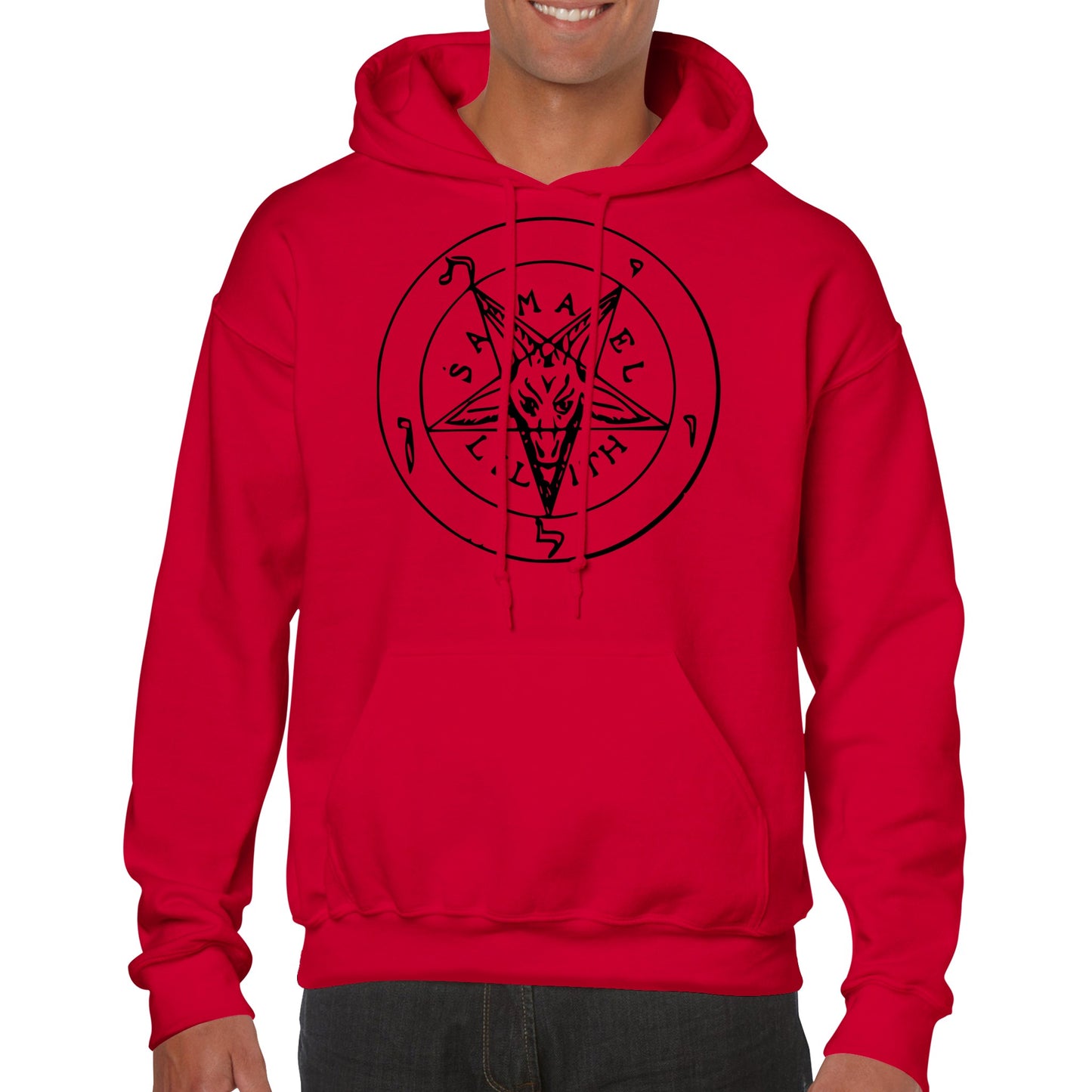 Seal of Baphomet Samael Lilith Hoodie - Black - The Witches Hollow