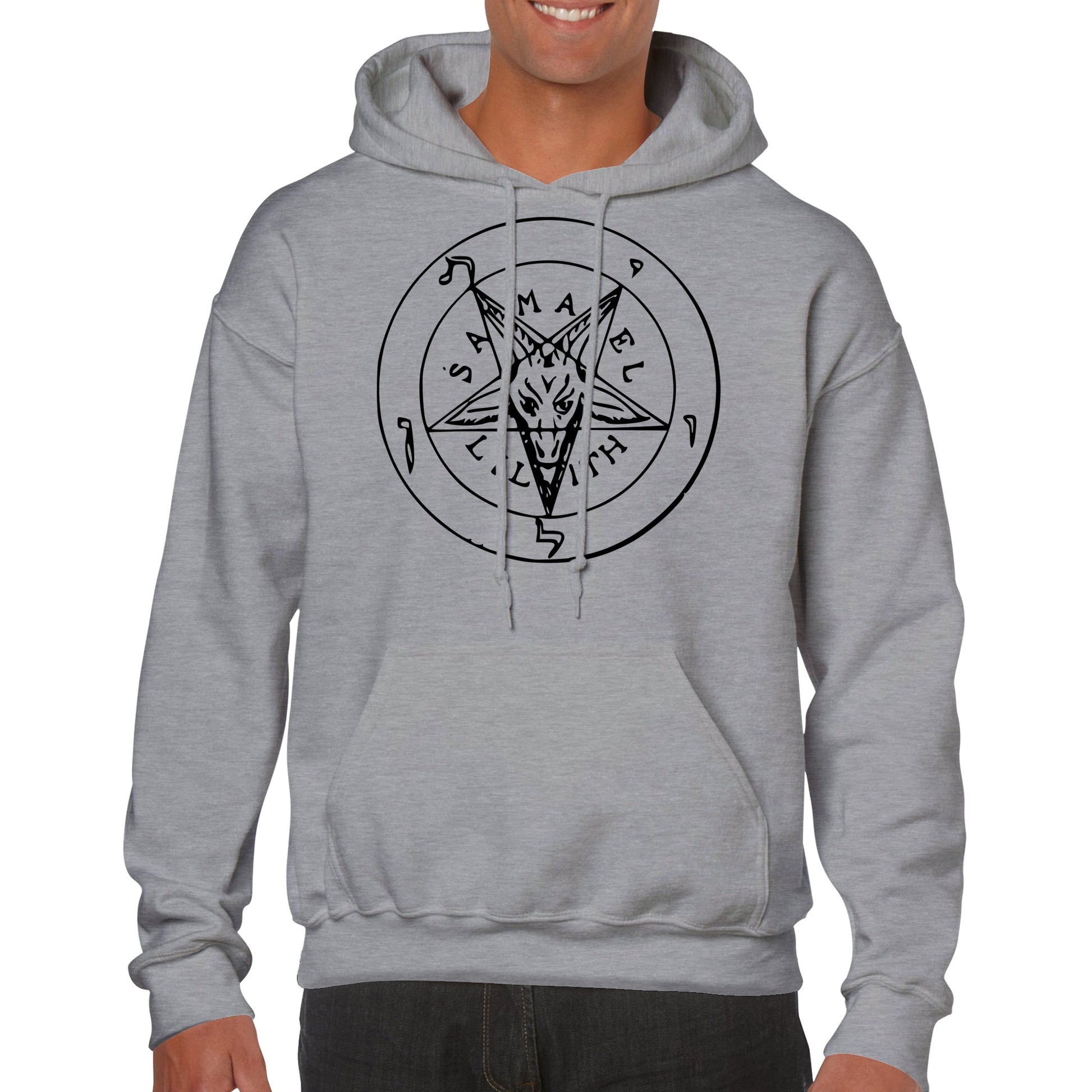 Seal of Baphomet Samael Lilith Hoodie - Black - The Witches Hollow