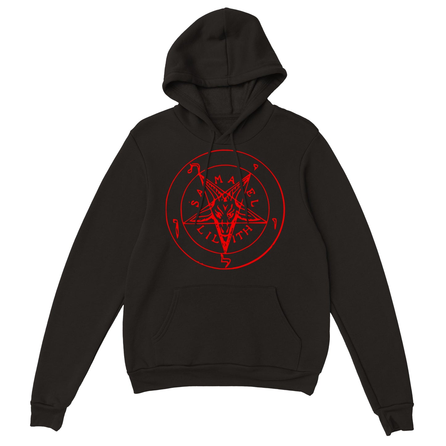 Seal of Baphomet Samael Lilith Hoodie - Red - The Witches Hollow