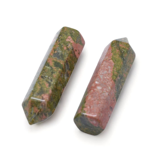 Unakite Crystal Terminated Point - The Witches Hollow