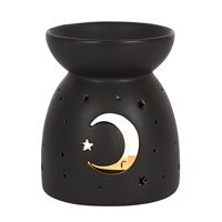 Black Mystical Moon Oil Burner - The Witches Hollow