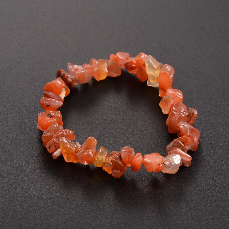 Carnelian ~ Crystal Chip Healing Bracelet - The Witches Hollow