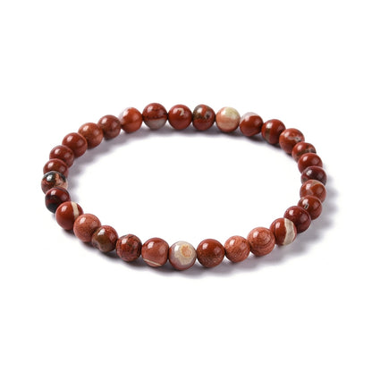 Red Jasper ~ Crystal Round Beaded Healing Bracelet - The Witches Hollow