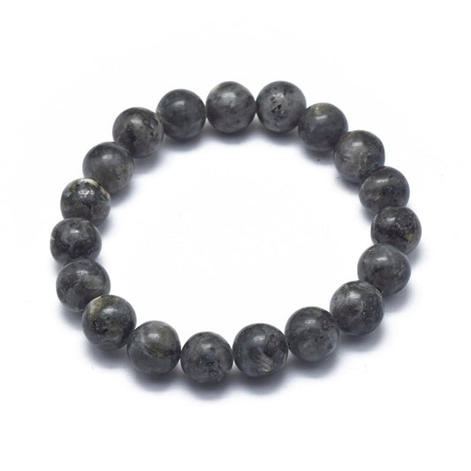 Labradorite ~ Crystal Round Beaded Healing Bracelet - The Witches Hollow