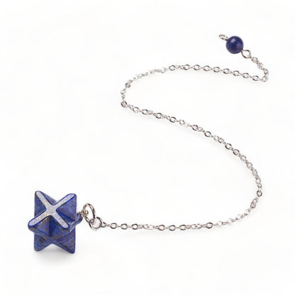 Dowsing Pendulum ~ Lapis Lazuli Merkaba Star - The Witches Hollow