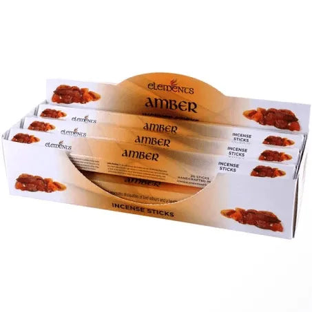 Amber elements premium incense with ancient resin fragrance for protection and wisdom from The Witches Hollow UK
