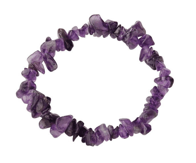 Amethyst ~ Crystal Chip Healing Bracelet - The Witches Hollow