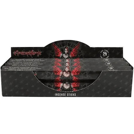 Anne Stokes aracnafaria incense with spider art design for web magic and feminine power from The Witches Hollow UK