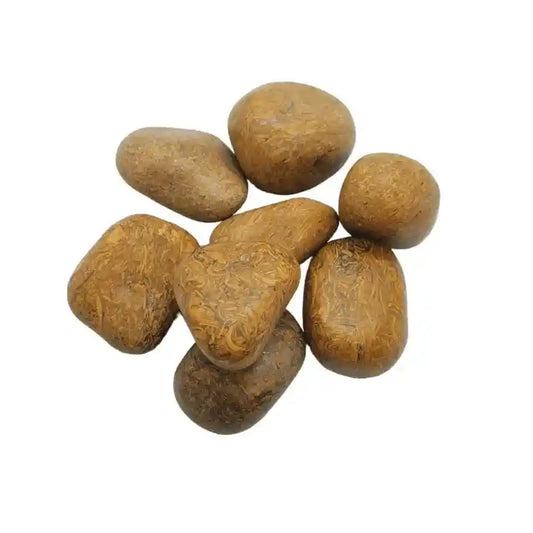 Calligraphy elephant tumble stone with patterned crystal for wisdom and good fortune from The Witches Hollow UK