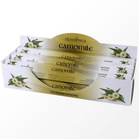 Camomile elements premium incense with chamomile fragrance for peace and relaxation from The Witches Hollow UK