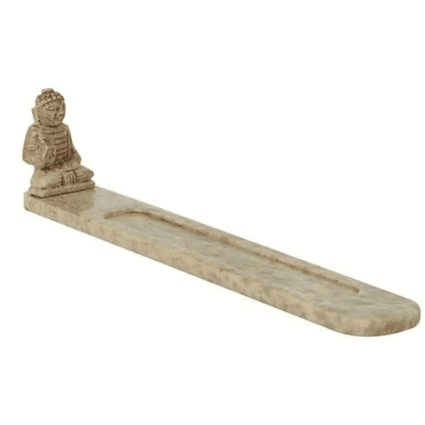 Carved soapstone buddha incense holder with Buddha design for meditation and enlightenment from The Witches Hollow UK