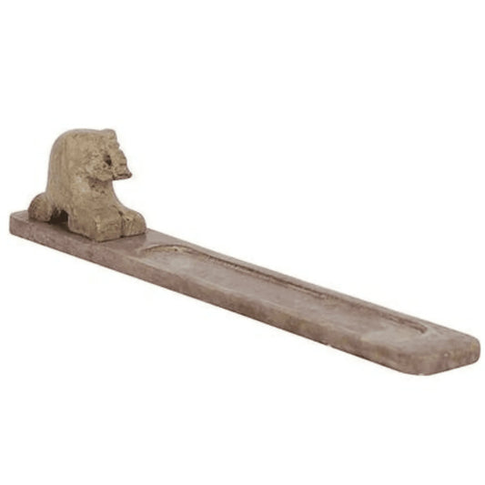 Carved soapstone elephant incense holder with elephant design for wisdom and good luck from The Witches Hollow UK