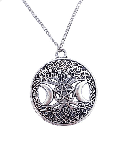 Celtic tree of life pendant with intricate Celtic knotwork for nature magic and ancestral connection from The Witches Hollow UK