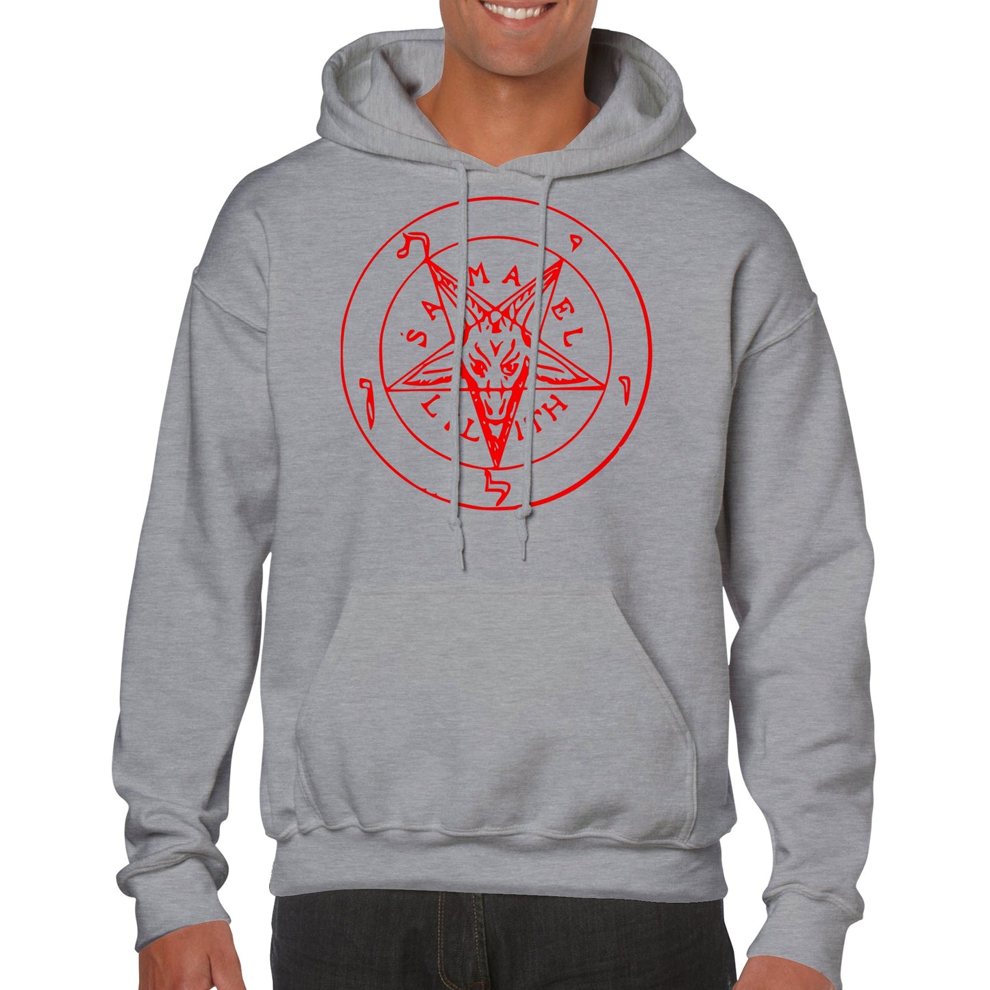 Seal of Baphomet Samael Lilith Hoodie - Red - The Witches Hollow