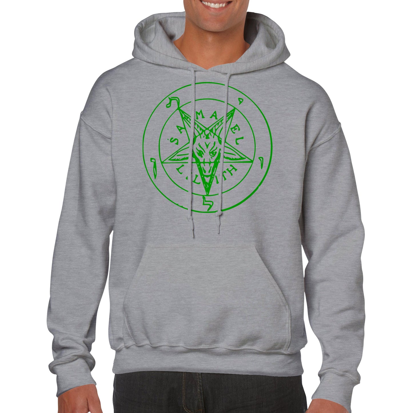 Seal of Baphomet Samael Lilith Hoodie - Green - The Witches Hollow