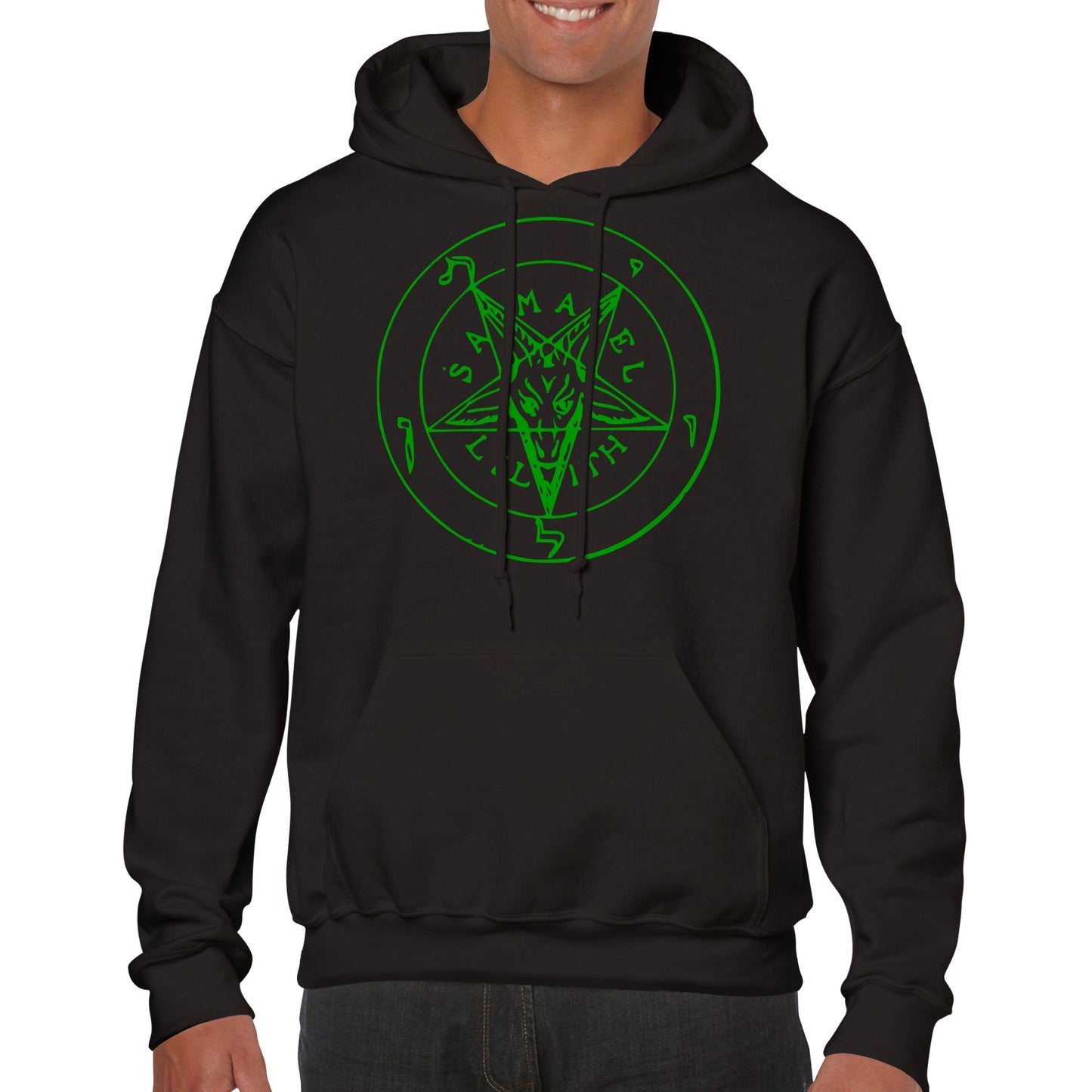 Seal of Baphomet Samael Lilith Hoodie - Green - The Witches Hollow