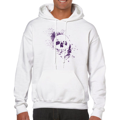 Spray Painted Skull Hoodie - Purple - The Witches Hollow