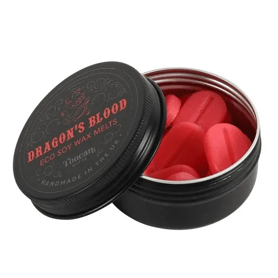 Dragons blood red eco soy waxmelt featuring deep red color and protective scent from The Witches Hollow UK