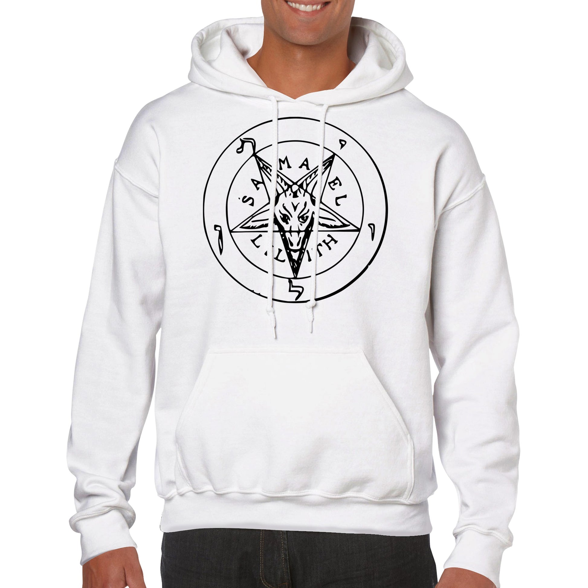 Seal of Baphomet Samael Lilith Hoodie - Black - The Witches Hollow