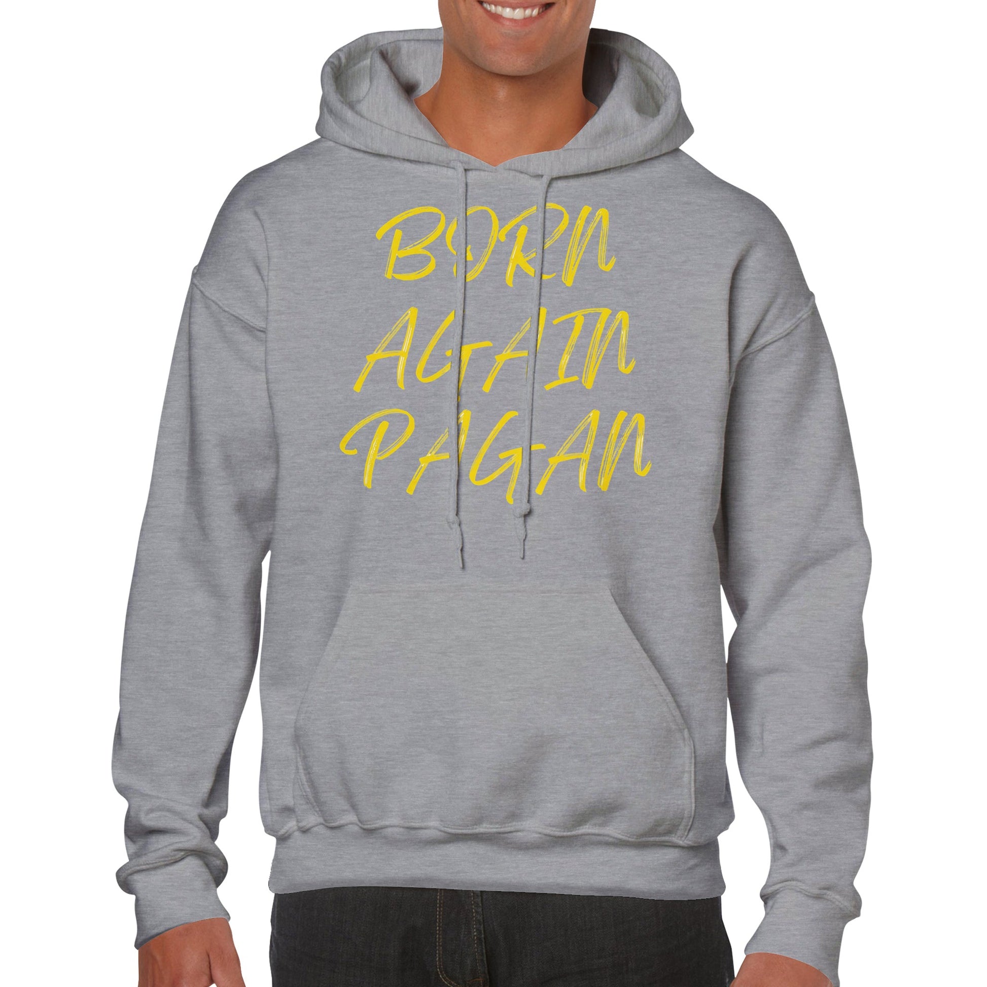 Born Again Pagan Hoodie - Yellow - The Witches Hollow