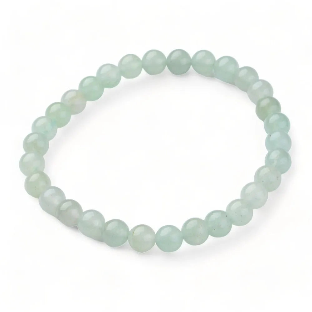 Green aventurine crystal bracelet detail with green stones for heart chakra and prosperity from The Witches Hollow UK