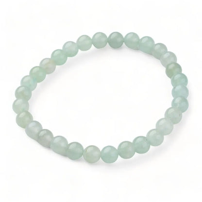 Green aventurine crystal bracelet detail with green stones for heart chakra and prosperity from The Witches Hollow UK