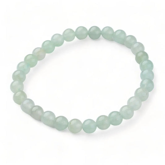 Green aventurine crystal bracelet detail with green stones for heart chakra and prosperity from The Witches Hollow UK