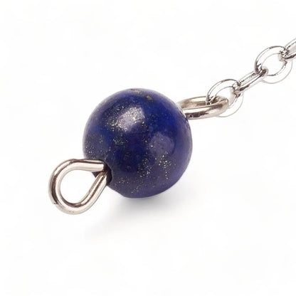 Lapis lazuli merkaba dowsing pendulum with blue star crystal for truth and spiritual wisdom from The Witches Hollow UK