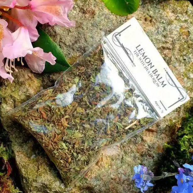 Lemon balm dried herbs with citrus herb for peace and emotional healing from The Witches Hollow UK
