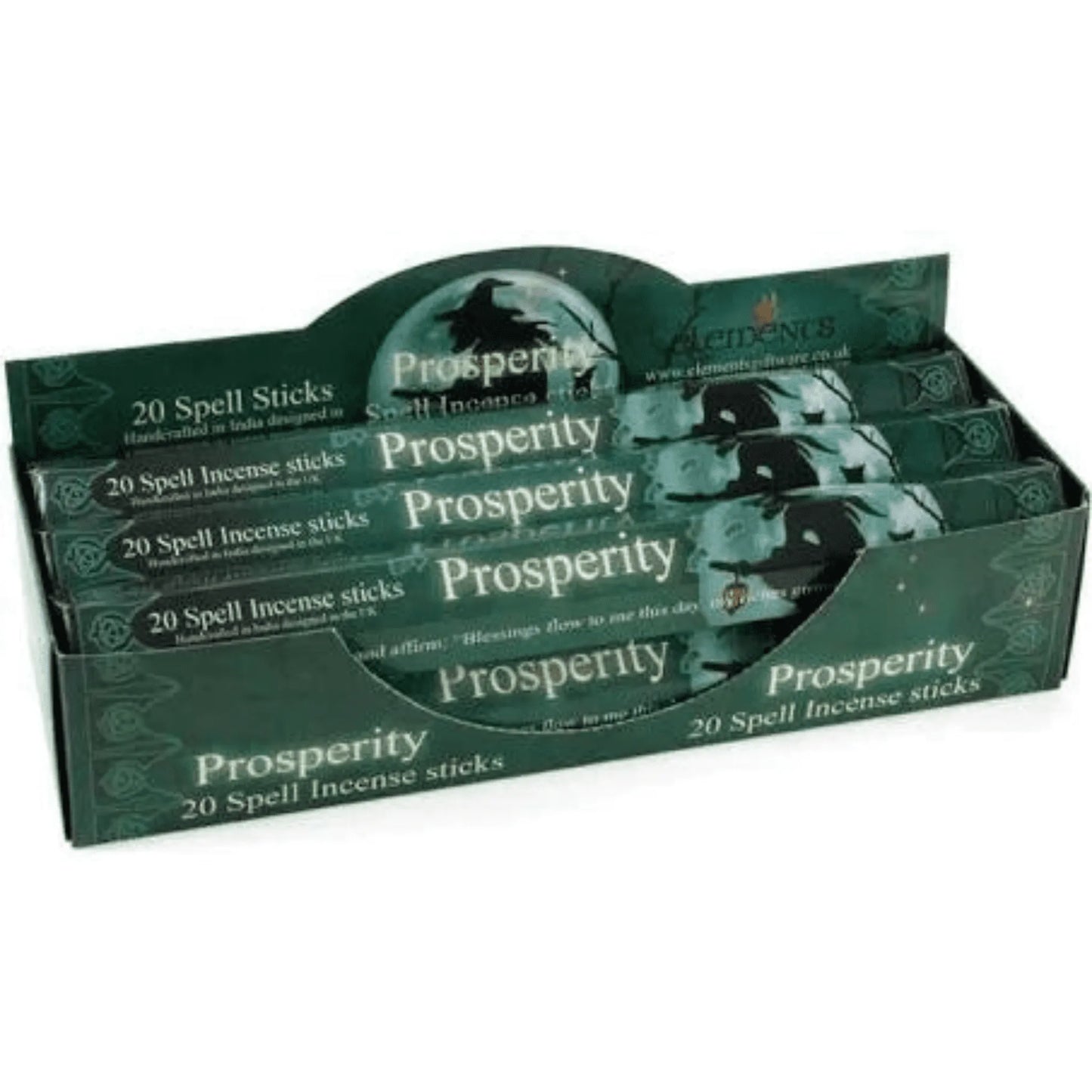 Lisa Parker prosperity spell incense with abundance art design for wealth and success magic from The Witches Hollow UK